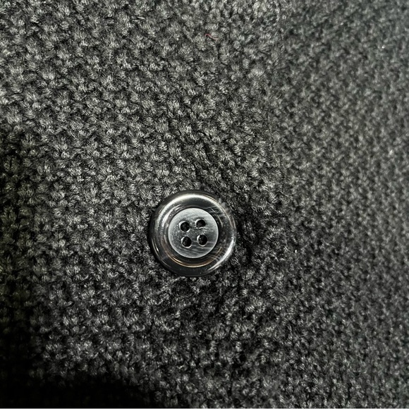 Chico’s Wool Blend Cardigan Knit Black Size 1 / Medium Textured Fall Office - Picture 6 of 9